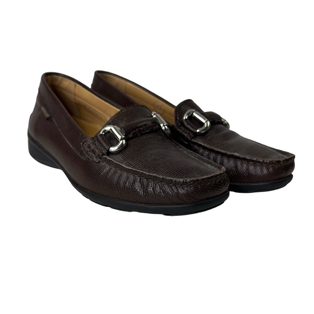 Mephisto Brown Leather Loafers Slip-On Comfort
